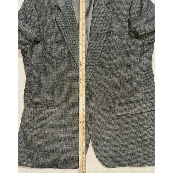 Vintage Hart Schaffner‎ Marx Camel Hair Blazer Men's 46L Plaid Sport Coat Suit - Picture 8 of 12